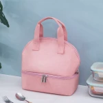 4 colors Oxford cloth material thermal small handbag tote lunch box insulated cooler bag custom washable unisex school office