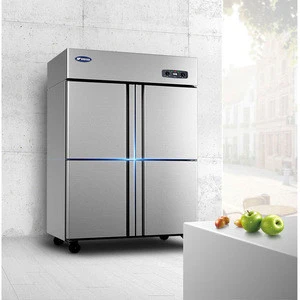 4-door refrigerator commercial vertical four-door dual-computer dual-temperature freezer/ freezer refrigerator