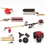 4 stroke GX35 engine 6 in 1 Petrol Hedge Trimmer Chainsaw Strimmer Brush Cutter Extender Garden Tool