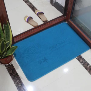 40x60cm Home Bath Mat Coral Fleece Bathroom Carpet Water Absorption Non-slip Memory Foam Absorbent Washable Rug Toilet Floor Mat