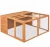 Import 47&quot; Chicken Coop Wooden Bunny Small Animals Cage with 2 Doors from China