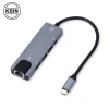 4K 30HZ Type C Hub 5 Port USB 3.1 Type C Adapter USB C HUB for latop