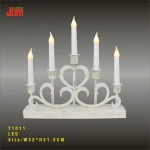 5 head antique white LED lamp/ 5L candle bridge