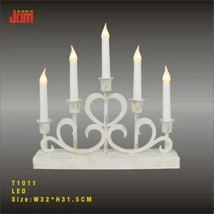 5 head antique white LED lamp/ 5L candle bridge