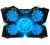 Import 5 Quite Fans Game Laptop Cooler Cooling Pad For 14- 17 inch Laptop With Usb Cable LED Light 2 Usb Port Adjustable Mount from China