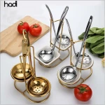 5 star luxury restaurant buffet serving set stainless steel standing soup warmer station ceramic soup tureen ladle golden
