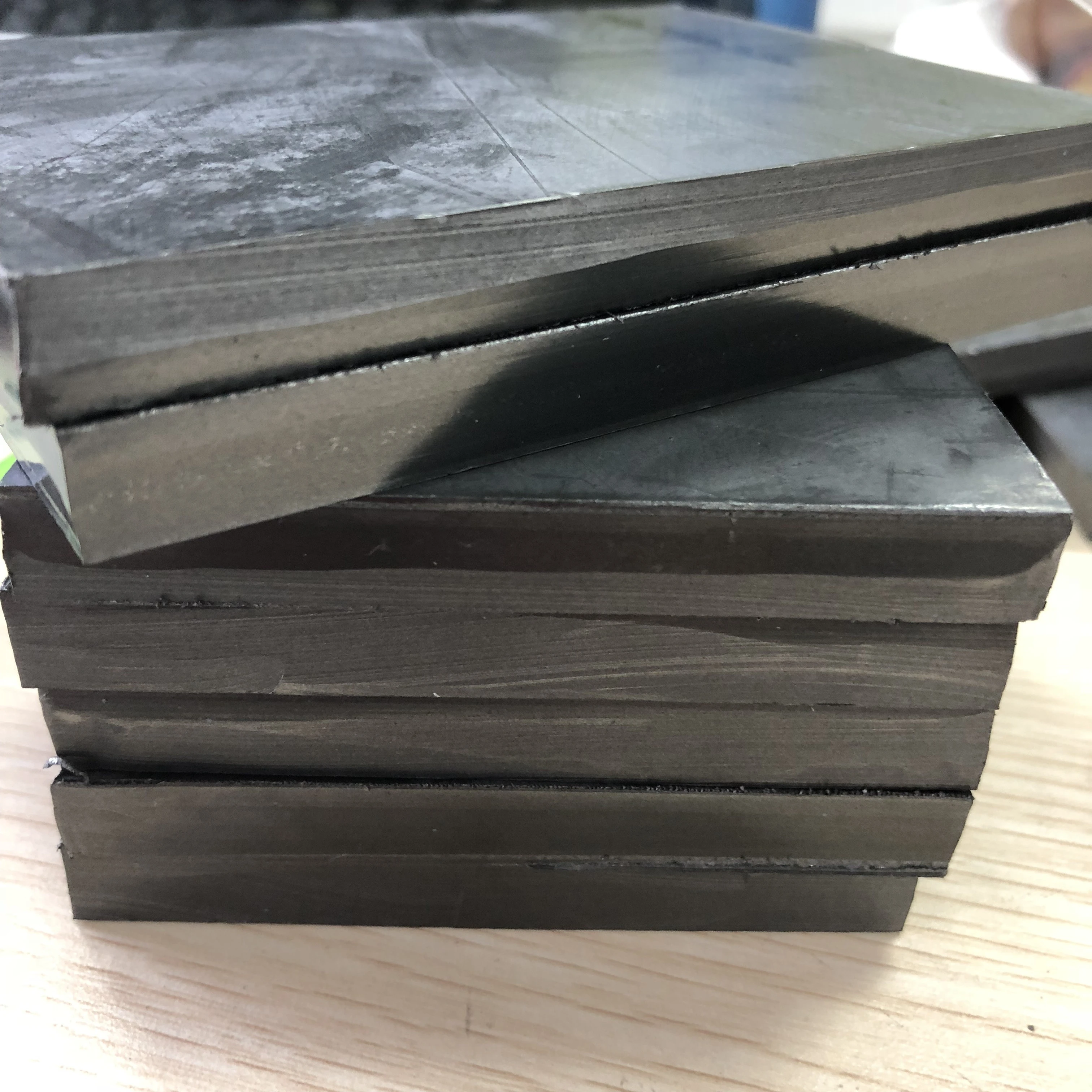 50mm thick Graphite Filled PTFE Mould Sheets Plastic Cutting Black Board