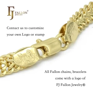 54129760 FJ Fallon Fashion Jewelry Round Mariner Rod Link Hammered Chains Plated In 14K Gold Brass Based