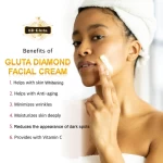 5D Gluta Diamond Facial Cream with Vitamin C Whitens Brightens Skin Reduces The Appearance of Dark Spots