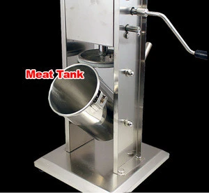 5L Commercial Manual Sausage Stuffer Two Speed Stainless Steel Meat Press Filler