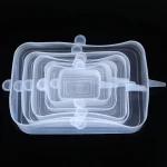 6 Pcs/Set Food Silicone Cover Cap Universal Silicone Lids For Cookware Bowl Reusable Stretch Lids Kitchen Accessories