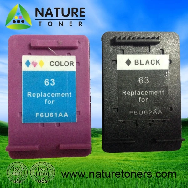 63XL remanufactured ink cartridge for HP printer