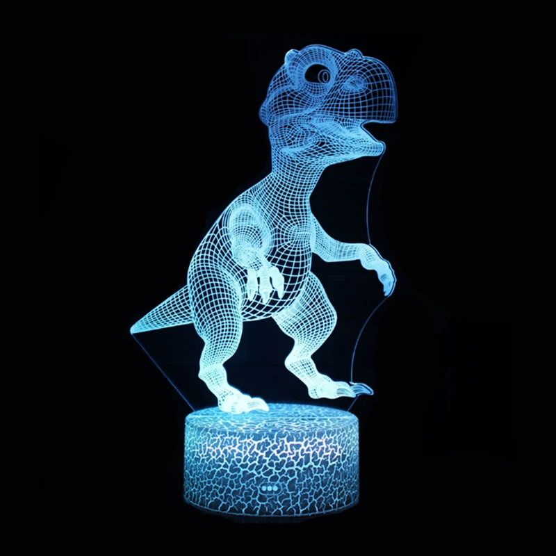 7 Colors Visual Environment Optical Illusion USB Bedroom Table 3D Animals Transparency Acrylic Visual Lamp Led Night Light