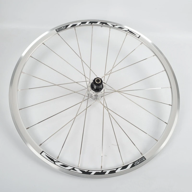 700C road bicycle disc brake wheel set retro silver wheel set road bike wheel set