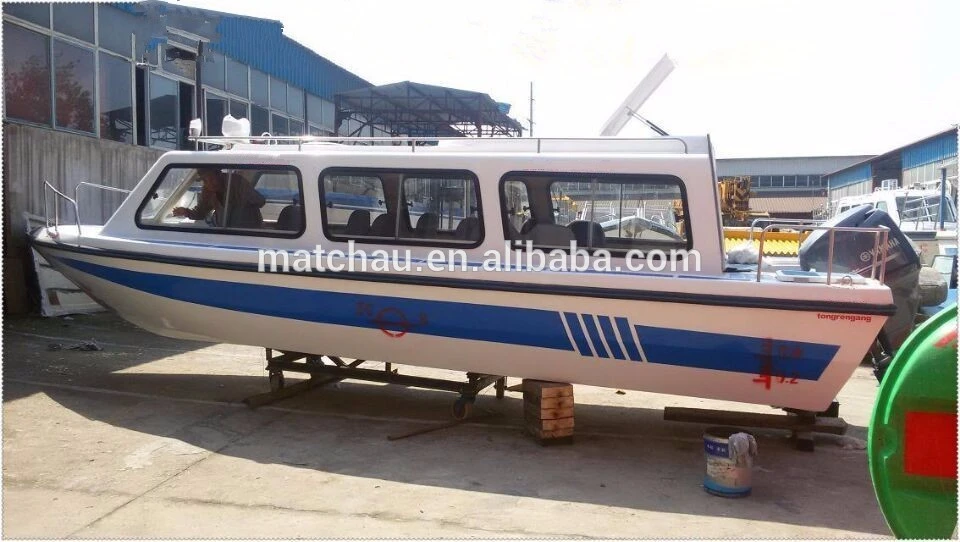7.8m fast speed fiberglass petro drive passenger water taxi boat for sale