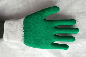 7G rubber coated knitted cotton gloves,safety glove,working glove/guantes recubiertos de goma 22