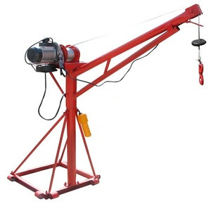 800kg mini building crane with electric winch hoist 500kg