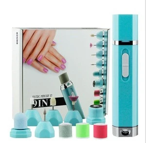 9 In 1 Electric Nail File Mini Hair Trimmer Portable Nail Trimming Kit Manicure Pedicure Set Cuticle Cutter Clipper Nail Care