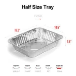9x13 Half Size Foil Pans With Lids 10pack 20pack 25pack 50pack Disposable Rectangle Round Aluminum Foil Food Containers Trays