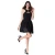 Import A-line Pleated Fashion Women Boutique Clothes Ladies Summer Loose Halter Sleeveless Black Homecoming Dresses from China