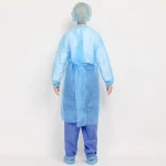 AAMI Level 1 PP+PE Isolation Gown with Knitted Cuffs