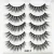 Import Abestyou 5 Pairs 12-25MM Luxury 100% real 3D Mink Eye Lashes Wholesale Private Label 3D Mink Eyelashes from China
