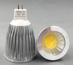 AC/DC12V COB 7W MR16 led spotlights 100Lm aluminum body led bulbs with factory price