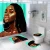 Import African women flannel memory foam custom bathroom rug set 4 piece bath mats with shower curtain from China