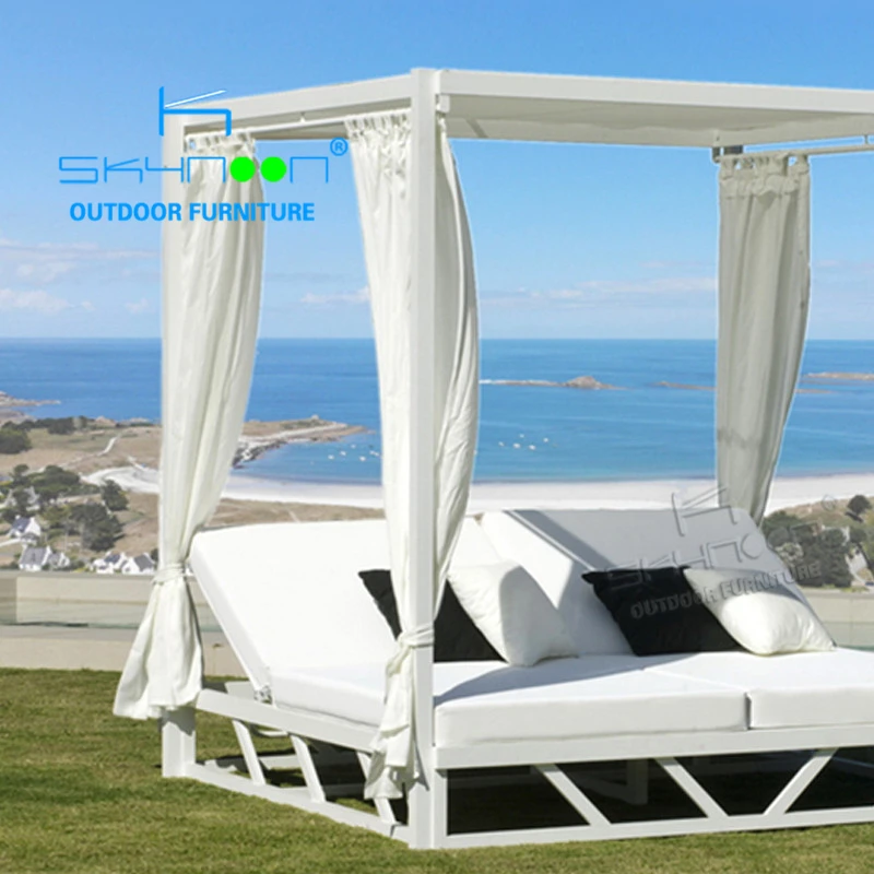All Weather aluminum cabana Modern design hot Sale canopy daybed Modern and Contemporary daybed(33047)