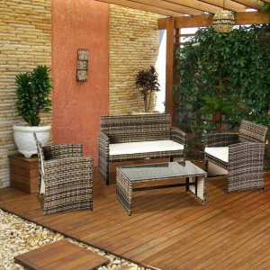 All Weather Patio Rattan Sofa Set Outdoor Garden Wicker Furniture Cheap Garden Furniture Set