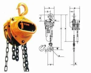 Alloy Structural Steel Lifting Hydraulic Chain Hoist For Monarail Crane Lifting Height 3m