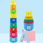 Alphanumeric Sorting and Stacking Cup Blocks Learning Toy For Kids Hobby and Craft