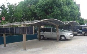 Aluminum frame carport vehicles shield for public with solid PC roof