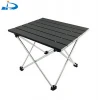 Aluminum Portable Folding Camping Table, Compact Ultralight Picnic Table Rollup with Carrying Bag