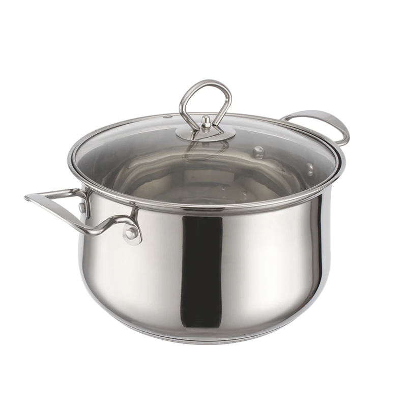 Amazon Hot Sale Drum Shape Practical Stainless Steel Stock Pot/Cooking Pot