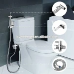 Amazon Hot Sale Portable 304 Stainless Steel Handheld Shattaf Kit Toilet Bidet Spray