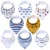 Amazon hot selling custom triangle baby bib adjustable organic baby bandana drool bibs gift set