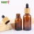 Import Amber Dropper Bottle Packaging Cosmetic Glass Essential Oil Bottles Empty Perfume Bottle with Bamboo Neck from China