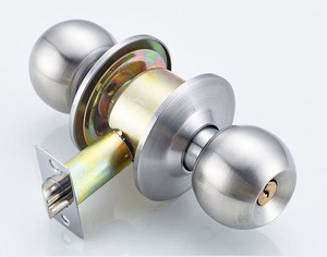 American ANSI Grade heavy duty cylindrical knob door lock stainless steel entry lock 587ET-SS High