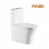 ANBI 2021 European Standard Sanitary Ware Inodoro Rimless Dual Flush Ceramic Wash Down Flush Two Piece Toilet