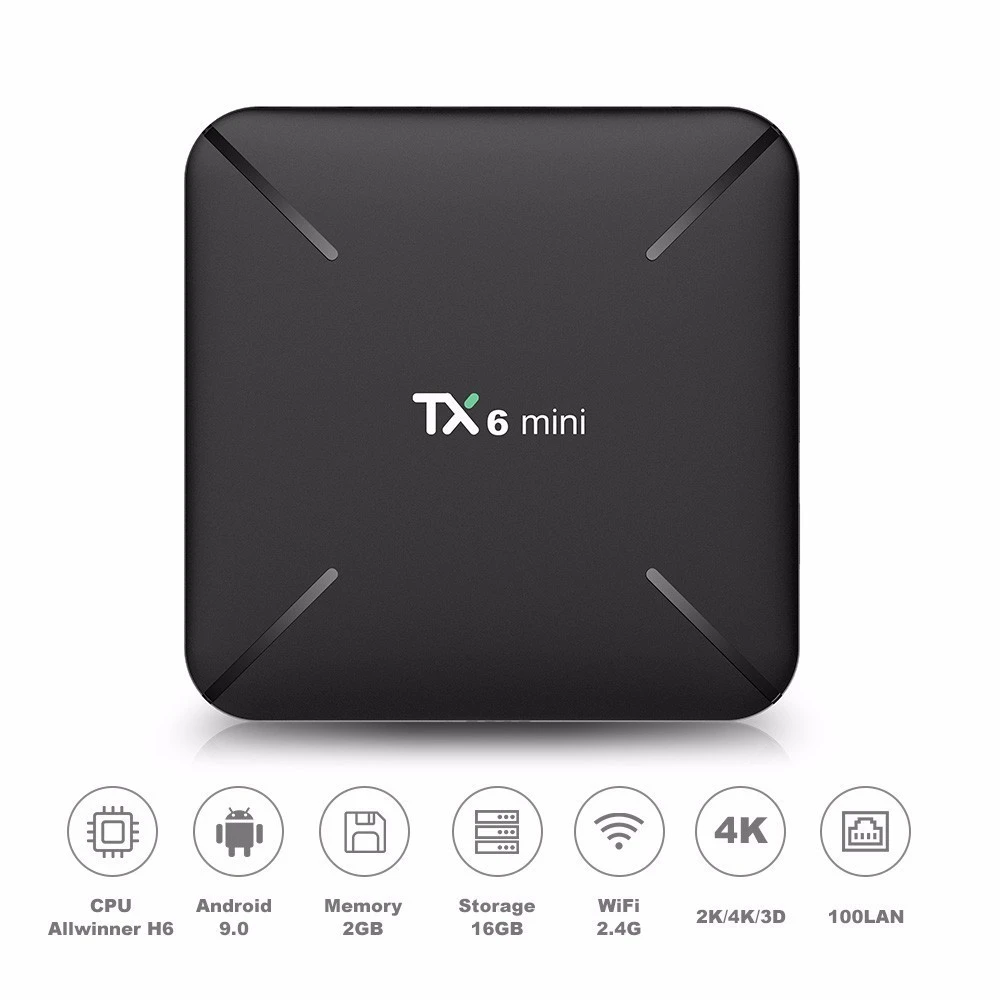 Android 9.0 TV Box 2GB 16GB  TX6 mini Smart TV BOX Allwinner H6 Quad Core 6K HDR 2.4GHz Wifi Google Player TX6 mini Set Top Box