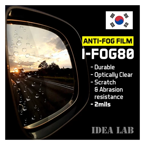 Anti-fog Film for car, bathroom mirror