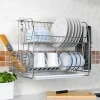 atacama stainless steel wall mounted dish drying rack drainer organizer Quality assurance economical diy dish drainer rack