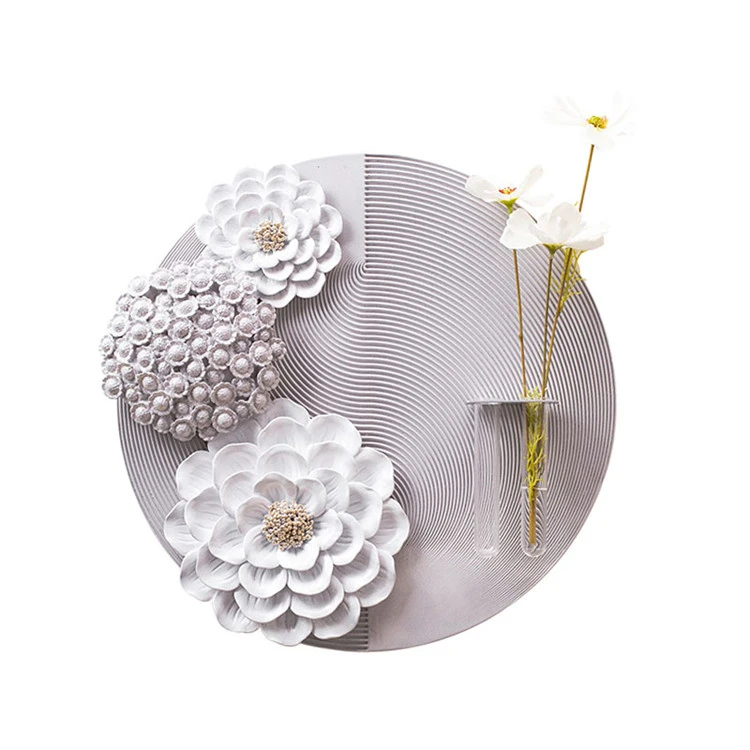 Attractive Style Art Printing Interior Decorative, Beautiful Wall Decoration Hanging Flower Vase