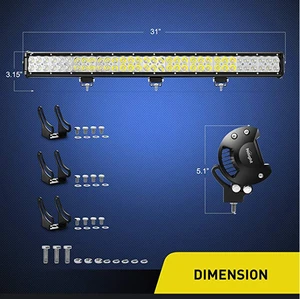Auto Electrical System 31.5" 198w Offroad SUV Car 4WD Boat 12v Curved Auto LED Light Bars