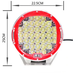 Auto Lighting System 9 inch 185W Round LED Work Light Spot Beam LED Work Lamp For Offroad 4x4 Cars And Trucks SUV ATV light