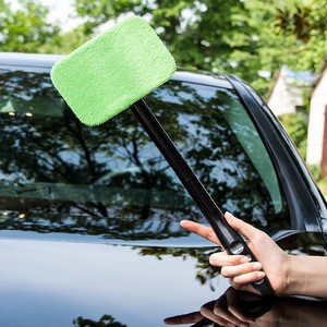 Auto Window Cleaner Windshield Windscreen Microfiber Car Wash Brush Dust Long Handle Car Cleaning Tool Car Care Glass