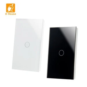 AU/US standard wall switch glass touch switch 1-3 gang with CE,FCC JJ-US-01AB