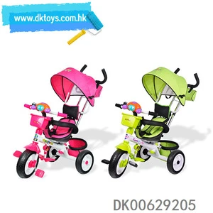 Baby Carriage Bicycle Pedal Tricycle Cat Toys With Parasol 3 Wheels Ride On Car Trolley Stroller Toys For Kids