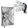 Background 2.6M x 3M/8.5ft x 10ft Support System Umbrellas Softbox Continuous Lighting Kit for Photo Studio